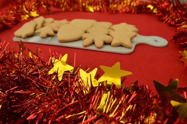 Mooie Handgemaakte Koekjes Voor Kerstfeest — Stockfoto