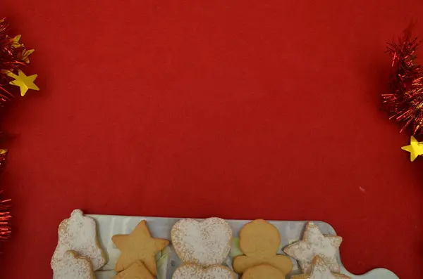 Beaux Biscuits Faits Main Pour Célébration Noël — Photo