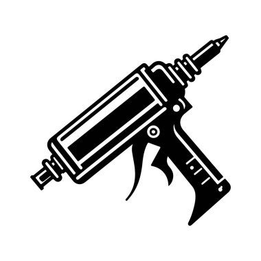 Silindir Siluet Vektör çizimi beyaz ve katı arkaplan