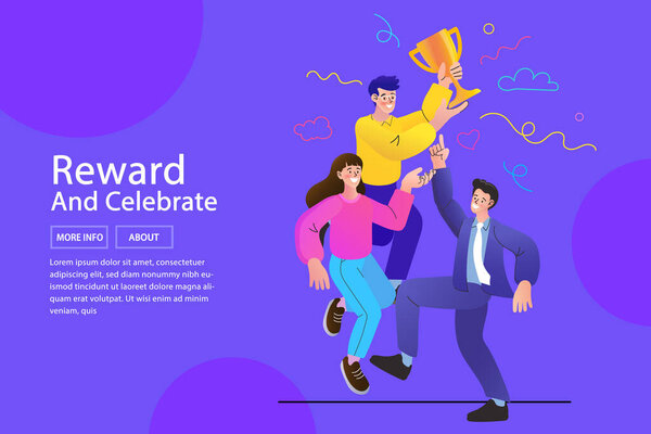 люди празднуют успех, вектор