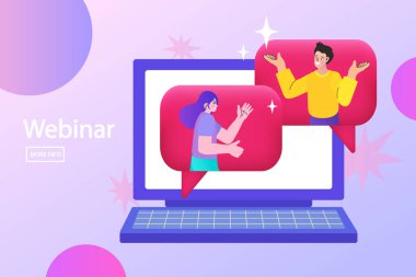 Webinar online eğitim kavramı.