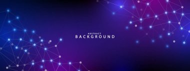 soyut çokgen bağlantılı arkaplan. Noktalar ve çizgiler birbirine bağlı.