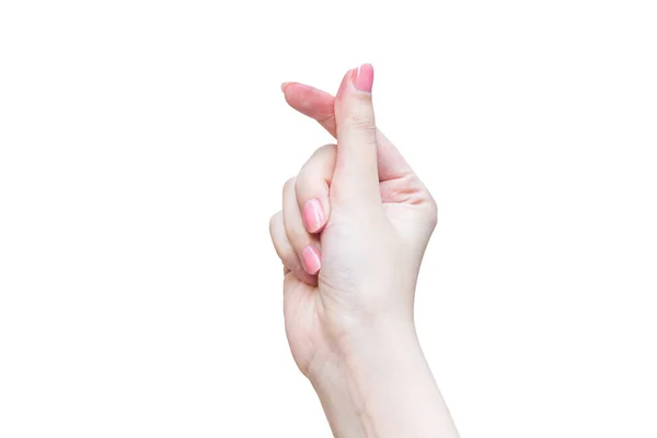 Aziatische Vrouw Maken Haar Hand Als Mini Hart Vorm Korea — Stockfoto