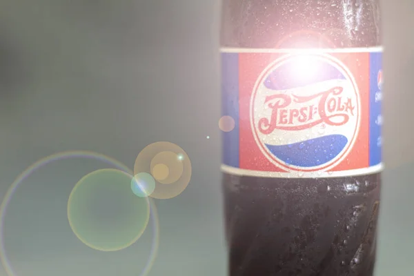 Warschau Polen Mai 2023 Etikett Auf Glassand Von Pepsi Cola — Stockfoto