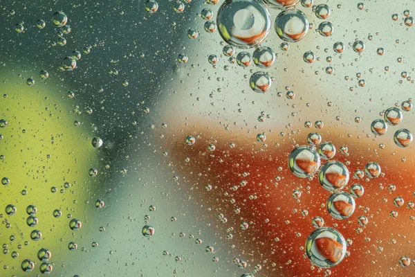 Abstrakter Hintergrund Luftblasen Wasser Nahaufnahme Makroaufnahme Von Wasser Und Seltsame — Stockfoto