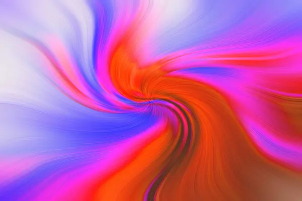 色彩斑斓的背景 线条曲折 明亮的彩虹旋涡背景 扭曲螺旋的彩虹射线 — 图库照片