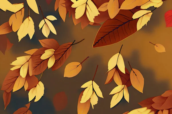 나무에서 떨어지고 가까이 떨어집니다 텍스트를 백그라운드 배경을 갖는다 가을의 — 스톡 사진