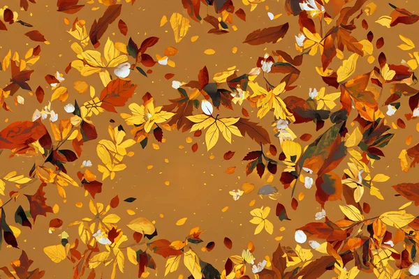 Sárga Levelek Hullanak Fákról Közelről Háttérszöveg Szöveghez Absztrakt Háttér Őszi — Stock Fotó