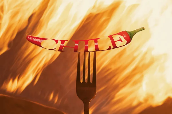 Rode Hete Paprika Hete Rode Peper Brandend Als Vuur Voedselfoto — Stockfoto
