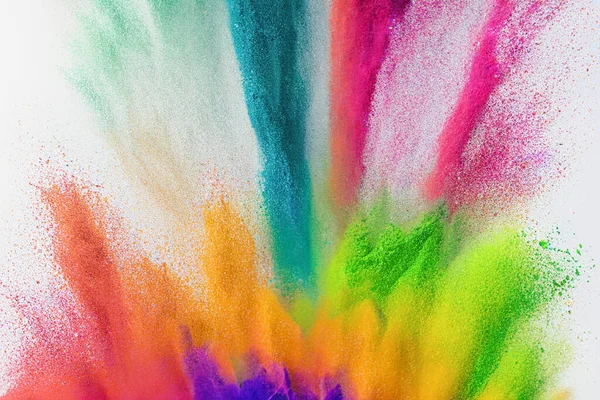 Colorful Rainbow Powder Paint Color Powder Explosion Bright View Pastel Royalty Free Stock Images