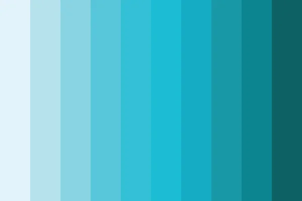 具有代码颜色集合背景的青色调色板 — 图库矢量图片