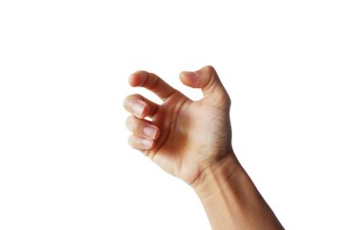 Bir şey tutmak ya da tutmak için elini uzatan bir adam..