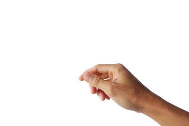 Bir şey tutmak ya da tutmak için elini uzatan bir adam..