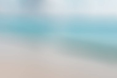 Denizi, gökyüzünü, plaj manzarasını bulanıklaştır..