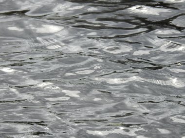 Işık yansımalı göl suyu yüzeyi