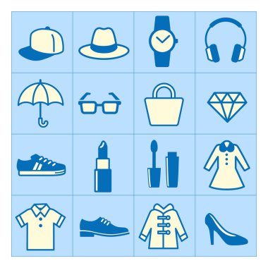 Yaşam simgesi seti, vektör illüstrasyonu. Çevrimiçi bir mağaza için basit bir sembol çizimi