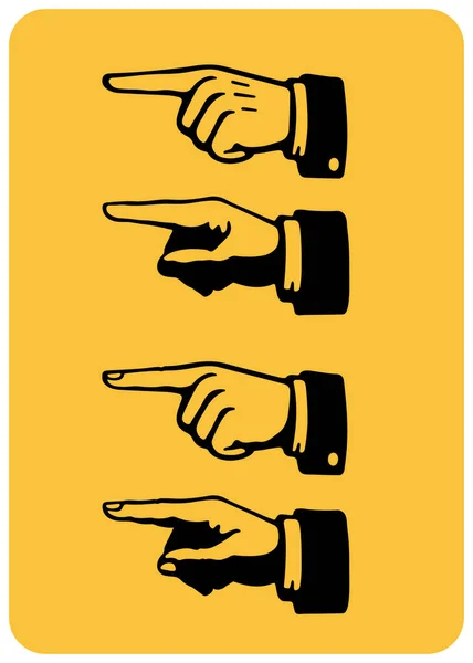 Набор Знаков Направления Движения Руки Векторная Иллюстрация Направление Частей Тела — стоковый вектор