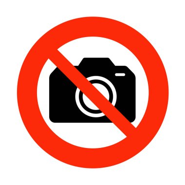no photography sign, vector illustration. the warning signs of photography 