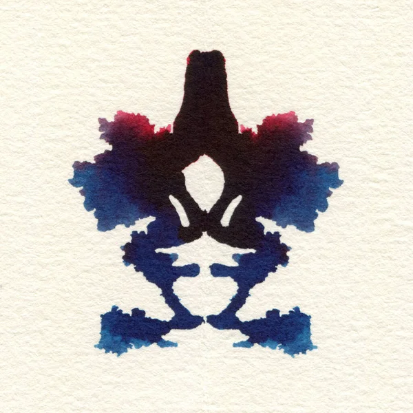 Rorschach Inkblot Test Isolated Paper — Stock Photo, Image