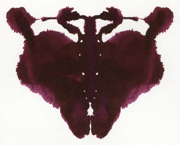 Rorschach Inkblot Test Isolated Paper — Stockfoto