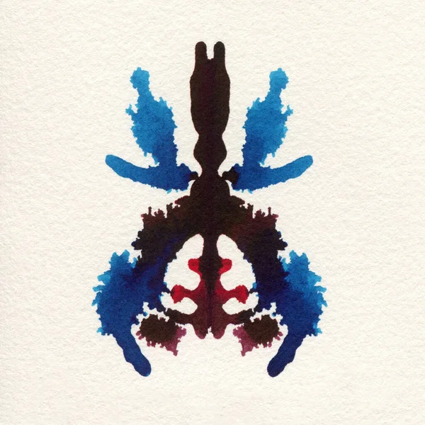 Rorschach Inkblot Test Isolated Paper — Foto Stock