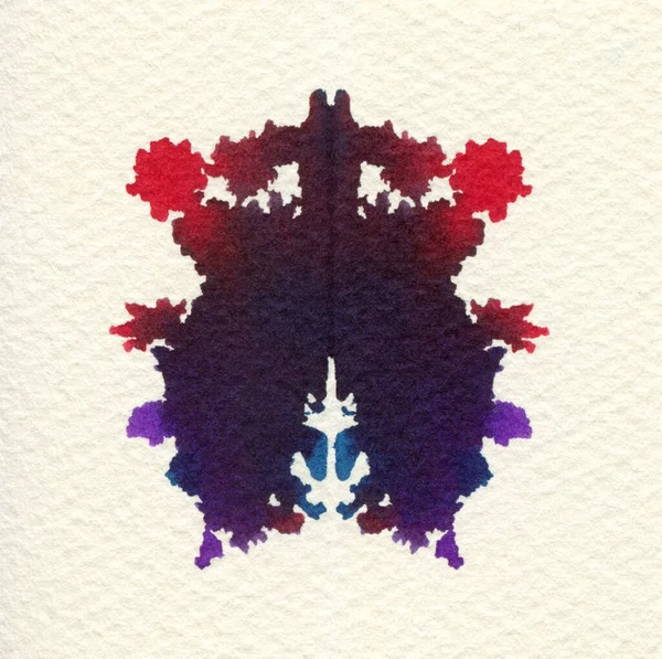 Rorschach Inkblot Test Isolated Paper — 스톡 사진