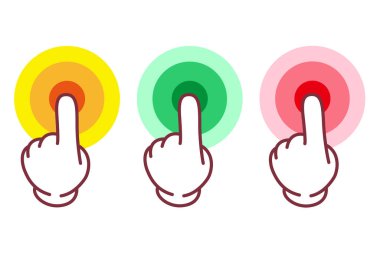 Tap finger icon, vector illustration finger Tapping image icon