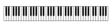 Piano keyboard , Vector illustration  