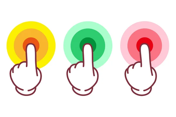 Tap Finger Icon Vector Illustration Finger Tapping Image Icon — Stockvector