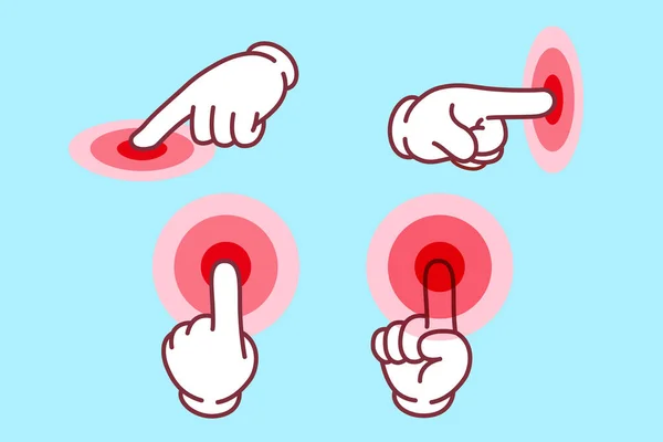Tap Finger Icon Vector Illustration Finger Tapping Image Icon — Stockvector