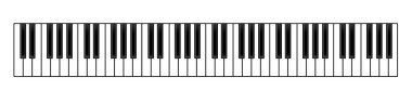 Piano keyboard , Vector illustration .  symbol of classical concert , arts culture and entertainment
