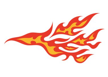 Ateş ikonu. vektör illüstrasyonu. 