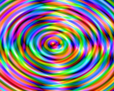 Rainbow color striped and concentric circle background