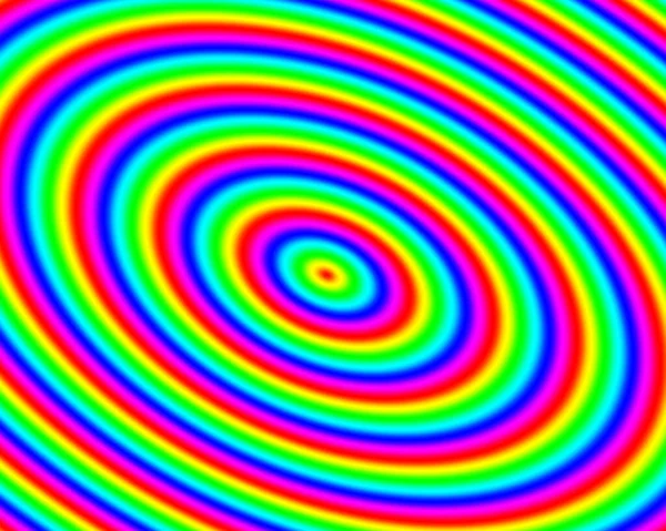 Rainbow color striped and concentric circle background