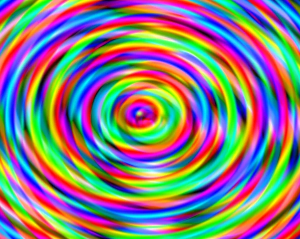 Rainbow color striped and concentric circle background