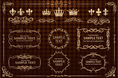 Zarif çerçeve tasarımı, vektör illüstrasyonu