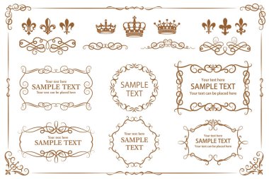 Zarif çerçeve tasarımı, vektör illüstrasyonu