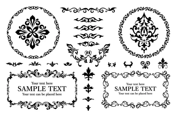 stock vector Decorative frame material set, vector illustration