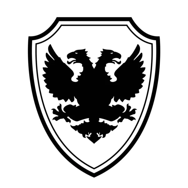 Armoiries Aigle Double Tête Emblème Illustration Vectorielle — Image vectorielle