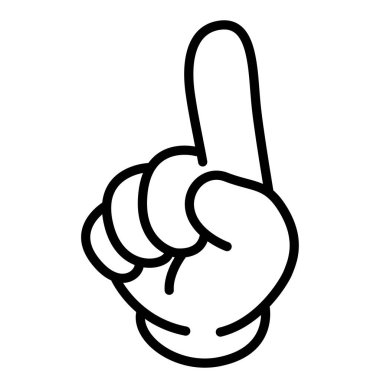 işaret el işareti, vektör illüstrasyonu