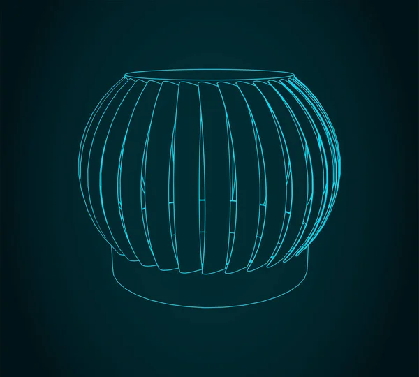 ปแบบเวกเตอร ของเคร องระบายอากาศเทอร ไบน ลมบนหล งคา — ภาพเวกเตอร์สต็อก