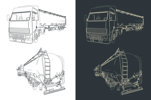 ปแบบเวกเตอร ของภาพสเก ของรถบรรท กไซโล — ภาพเวกเตอร์สต็อก
