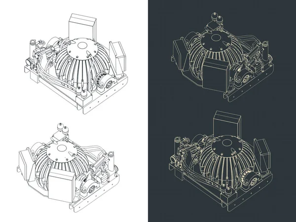Τυποποιημένες Διανυσματικές Απεικονίσεις Ισομετρικών Σχεδίων Του Σταθεροποιητή Γυροσκοπίων — Διανυσματικό Αρχείο