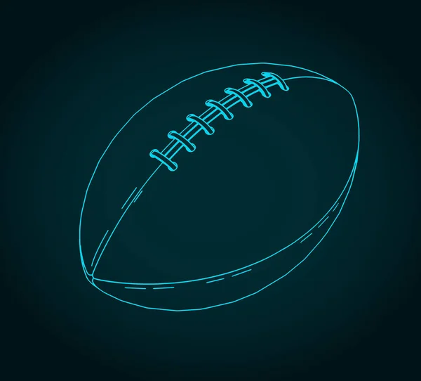 Illustration Vectorielle Stylisée Ballon Football Américain — Image vectorielle