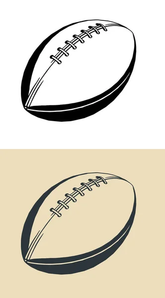 Стилизованные Векторные Иллюстрации Американского Футбольного Мяча — стоковый вектор