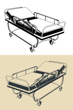 Acil servis gerecinin biçimlendirilmiş vektör illüstrasyonu