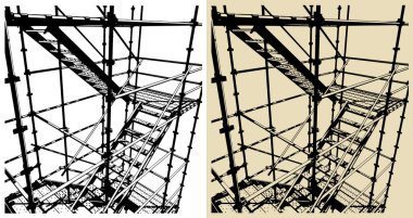 Biçimlendirilmiş yapı iskelesi çizimleri