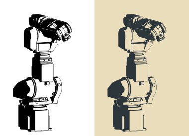 Otomatik üretim hatları için endüstriyel robot