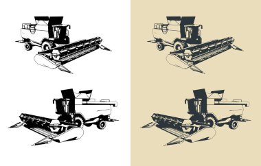 Bir Birleşim Hasatçısı 'nın biçimlendirilmiş vektör çizimleri