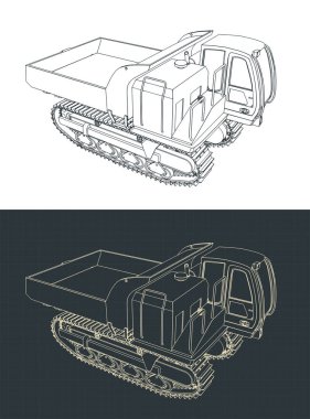 Crawler 'ın kamyonet planlarını takip ettim. Ağır inşaat ekipmanları